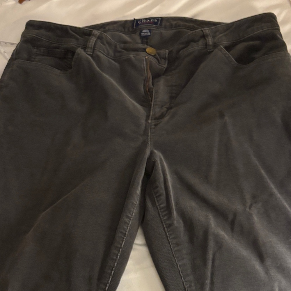 Chaps Gray Corduroy Pants